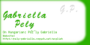 gabriella pely business card